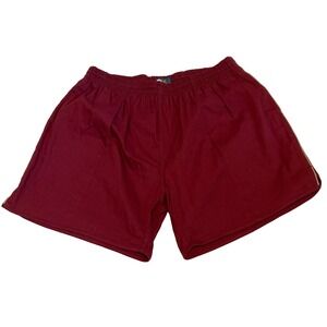 Vintage Branded Lion Red Cotton Shorts, Size XL, NylonLined, Pockets